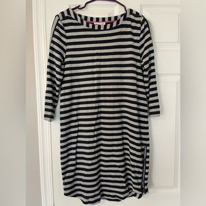 Summer & Sage blue and gray maternity dress